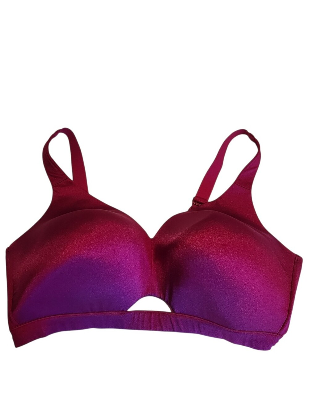 Cacique Bra 48 DDD Lightly Lined No Underwire Purple Magenta Sheer Accent 48F